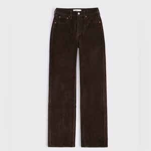 Abercrombie & Fitch 90s Relaxed Velvet Brown Jeans